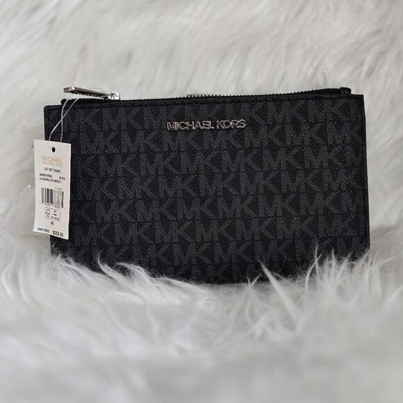 Michael Kors Black Monogram Clutch - Picture 1 of 3